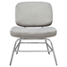 Hanna Set of Two Accent Chairs in Grey Velvet with Chrome Legs - DIA3251