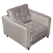 Juniper Tufted Chair in Champagne Grey Velvet - DIA3256