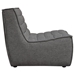Marshall Scooped Seat Armless Chair in Grey Fabric - DIA3264