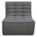 Marshall 3-Piece Corner Modular Sectional with Scooped Seat in Grey Fabric - DIA3265