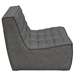 Marshall 3-Piece Corner Modular Sectional with Scooped Seat in Grey Fabric - DIA3265