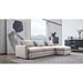 Arcadia 2-Piece Reversible Chaise Sectional with Feather Down Seating in Cream Fabric - DIA3283