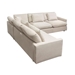 Arcadia 3-Piece Corner Sectional with Feather Down Seating in Cream Fabric - DIA3284