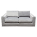 Envy Loveseat in Platinum Grey Velvet with Tufted Outside Detail and Silver Metal Trim - DIA3295
