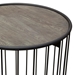 Gibson 22-Inch Round End Table with Grey Oak Finished Top and Metal Base - DIA3296