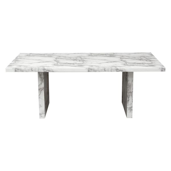 Icon Faux Marble Rectangular Dining Table 