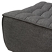 Marshall Scooped Seat Ottoman in Grey Fabric - DIA3302