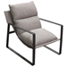 Miller Sling Accent Chair in Grey Fabric with Black Powder Coated Metal Frame - DIA3305