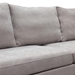 Seattle Loose Back Sofa in Grey Polyester Fabric with Silver Metal Leg - DIA3312