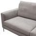 Seattle Loose Back Loveseat in Grey Polyester Fabric with Silver Metal Leg - DIA3313