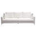Seattle Loose Back Sofa in White Linen with Silver Metal Leg - DIA3314