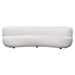 Simone Curved Sofa in White Faux Sheepskin Fabric - DIA3316