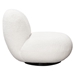 Simone Swivel Accent Chair in White Faux Sheepskin Fabric - DIA3317