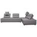 Slate 2-Piece Grey Lounge Seating Platforms with Moveable Backrest Supports - DIA3319