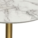 Stella 36-Inch Round Bar Height Table with Faux Marble Top and Brushed Gold Metal Base - DIA3320