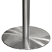 Stella 36-Inch Round Bar Height Table with Faux Marble Top and Brushed Silver Metal Base - DIA3321
