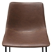 Theo Set of Two Bar Height Chairs in Chocolate Leatherette with Black Metal Base - DIA3324