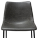 Theo Set of Two Bar Height Chairs in Weathered Grey Leatherette with Black Metal Base - DIA3325
