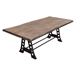 Artesia Solid Acacia Wood Top Dining Table with Live Edge in Espresso Finish - DIA3327