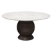 Ashe Round Dining Table with Genuine White Marble Top - DIA3328