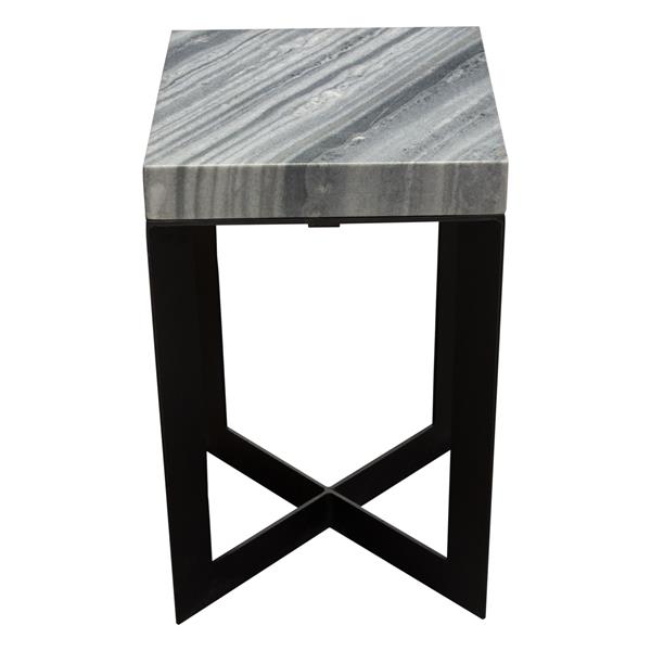 Blaine Accent Table with Genuine Grey Marble Top 