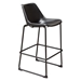 Camden Bar Height Chair in Genuine Black Leather - DIA3337