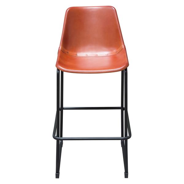 Camden Bar Height Chair in Genuine Clay Leather 