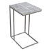 Mosaic Accent Table with Bone Inlay in Linear Pattern and Iron Base - DIA3357