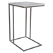 Mosaic Accent Table with Bone Inlay in Linear Pattern and Iron Base - DIA3357