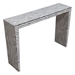 Mosaic Console Table with Bone Inlay in Linear Pattern - DIA3358