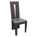 Motion 2-Pack Solid Mango Wood Chair in Smoke Grey Finish with Silver Metal Inlay - DIA3362