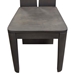Motion 2-Pack Solid Mango Wood Chair in Smoke Grey Finish with Silver Metal Inlay - DIA3362