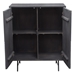 Neo 2-Door Solid Mango Wood High Cabinet in Smoke Grey Finish - DIA3365