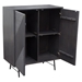 Neo 2-Door Solid Mango Wood High Cabinet in Smoke Grey Finish - DIA3365