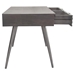 Petra Solid Mango Wood 2-Drawer Writing Desk in Smoke Grey Finish - DIA3372
