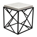 Plymouth Square Accent Table with Genuine Grey Marble Top - DIA3374