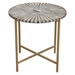 Prisma End Table with Dyed Bone Inlay Sunburst Top and Brass Legs - DIA3378