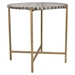 Prisma End Table with Dyed Bone Inlay Sunburst Top and Brass Legs - DIA3378