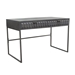 Spectrum 2-Drawer Solid Mango Wood Desk in Smoke Grey Finish - DIA3382