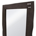 Vista Solid Acacia Wood Mirror with Live Edge in Espresso Finish with Silver Inlay - DIA3390