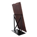 Vista Solid Acacia Wood Mirror with Live Edge in Walnut Finish with Gold Inlay - DIA3391