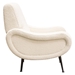 Cameron Accent Chair in Bone Boucle Textured Fabric with Black Leg - DIA3398