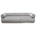 Image Low Profile Sofa in Platinum Grey Velvet with Brushed Silver Base - DIA3400