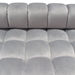 Image Low Profile Sofa in Platinum Grey Velvet with Brushed Silver Base - DIA3400