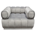 Image Low Profile Chair in Platinum Grey Velvet with Brushed Silver Base - DIA3401