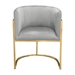 Pandora Dining Chair in Grey Velvet with Gold Frame - DIA3407
