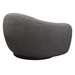 Pascal Swivel Chair in Charcoal Boucle Textured Fabric with Contoured Arms and Back - DIA3412