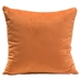 Set of Two 16-Inch Square Accent Pillows in Rust Orange Velvet - DIA3416