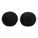Set of Two 10-Inch Round Accent Pillows in Black Faux Sheepskin - DIA3418