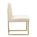 Set of Two Skyline Dining Chairs in Cream Fabric with Gold Metal Frame - DIA3423